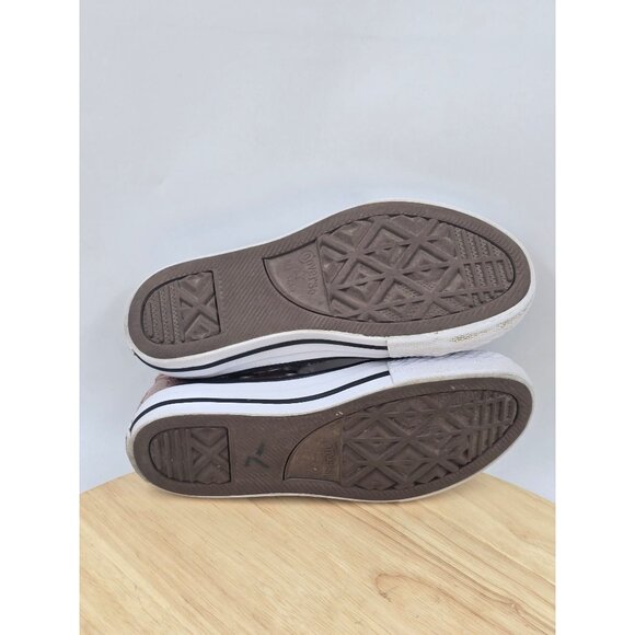 Converse Chuck Taylor Low Top rose gold Glitter Shoes youth size 12 - Picture 7 of 8